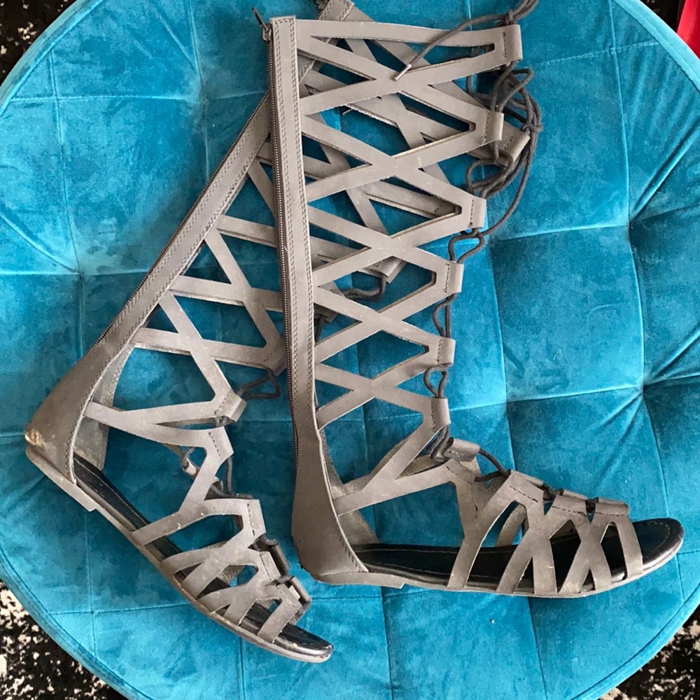 Black gladiator sandals